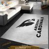 Arizona Cardinals Silver NFL Rug, Living Room Rug, Family Gift Us Decor Indoor Outdoor Rug