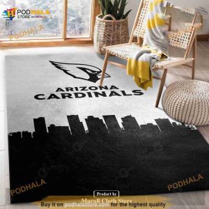 Arizona Cardinals Skyline NFL Rug, Kitchen Rug, Home Decor Floor Decor Indoor Outdoor Rugs