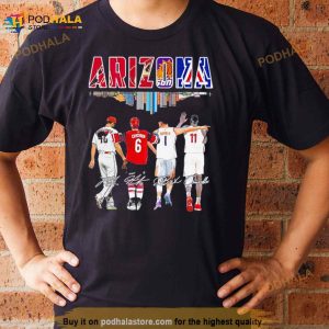 Arizona City Team Sports Player Name Signatures Shirt