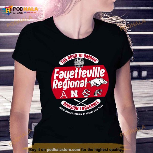Arkansas 2023 NCAA 4 Team Fayetteville Regional Shirt