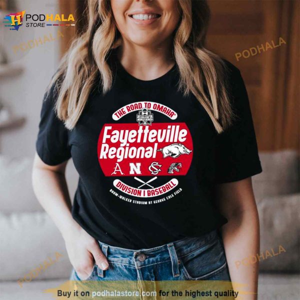 Arkansas 2023 NCAA 4 Team Fayetteville Regional Shirt