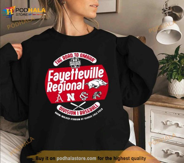 Arkansas 2023 NCAA 4 Team Fayetteville Regional Shirt