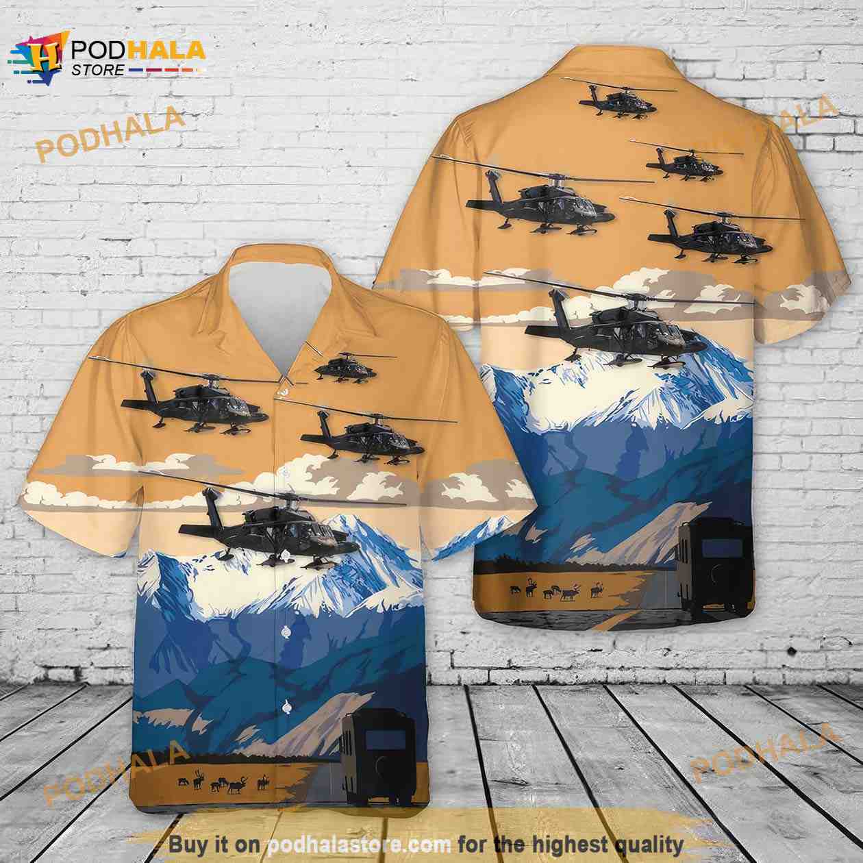 Army 207th Aviation Regiment Uh-60 Black Hawk 3D Funny Hawaiian Shirt Army 207th Aviation Regiment Uh-60 Black Hawk 3D Funny Hawaiian Shirt