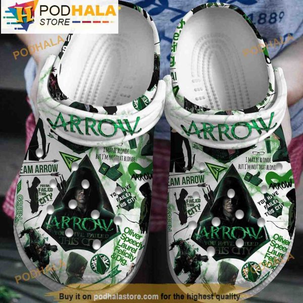 Arrow Movie 3D Crocs Clog Shoes, Funny Crocs