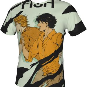 Ash Lynx Banana Fish Eiji Okumura Unisex Print 3D Anime Shirt for Mens Teens