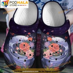 Astronaut Floral 3D Crocs, Funny Crocs