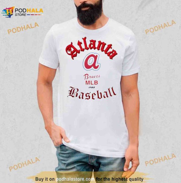 Atlanta Braves Pro Standard Cream Cooperstown Collection Old English Pullover Shirt