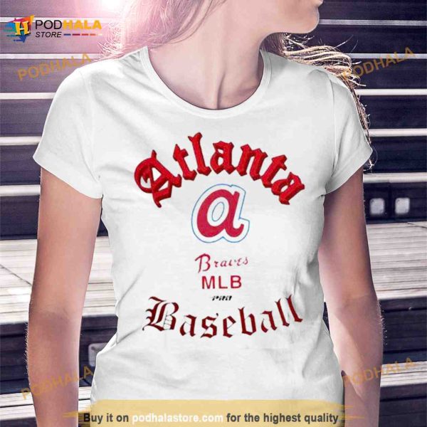 Atlanta Braves Pro Standard Cream Cooperstown Collection Old English Pullover Shirt
