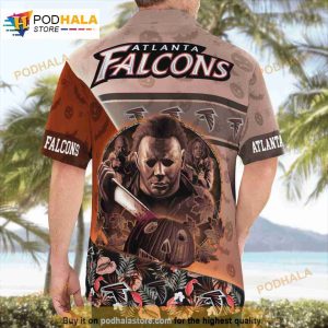 Atlanta Falcons Halloween Tropical 3d Funny Hawaiian Shirt 2