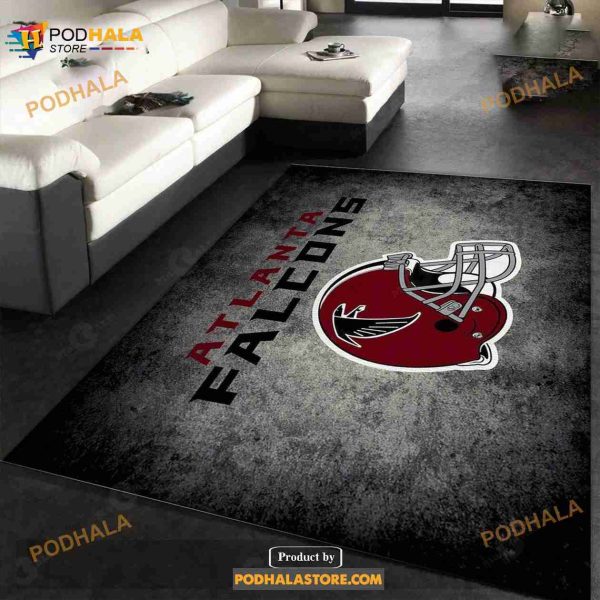 Atlanta Falcons Imperial Distressed Rug NFL Rug, Christmas Gift Us Decor, Indoor Outdoor Rugs
