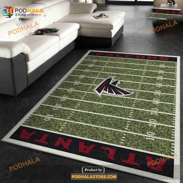 Atlanta Falcons Imperial Homefield Rug NFL Team Logos Area Rug, Bedroom, Indoor Outdoor Rugs