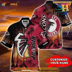 4th Of July Atlanta Falcons NFL Hawaiian Shirt Graphic American Flag Ver 1