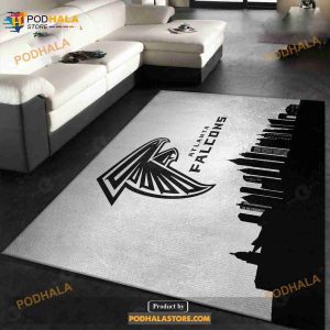 Atlanta Falcons Skyline NFL Rug Carpet, Home Decor Floor Decor, Indoor Outdoor Rugs