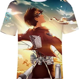 Attack On Titan 3D Anime Shirt, Manga Eren Ackerman Armin Cosplay Tee