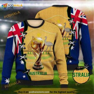 Australia Flag National Soccer Team, Australia World Cup 2023, Football Fans 3D Sweater