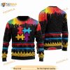 Autism Awareness Colorful Water 3D Ugly Sweater