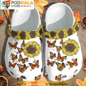 Autism Be Kind Sunflower Cancer Awareness Butterfly 3D Crocs