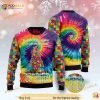 Autism Christmas Tree Tie Dye Ugly Christmas 3D Sweater