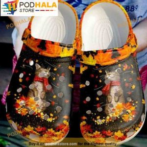 Autumn Cat 3D Crocs, Funny Crocs