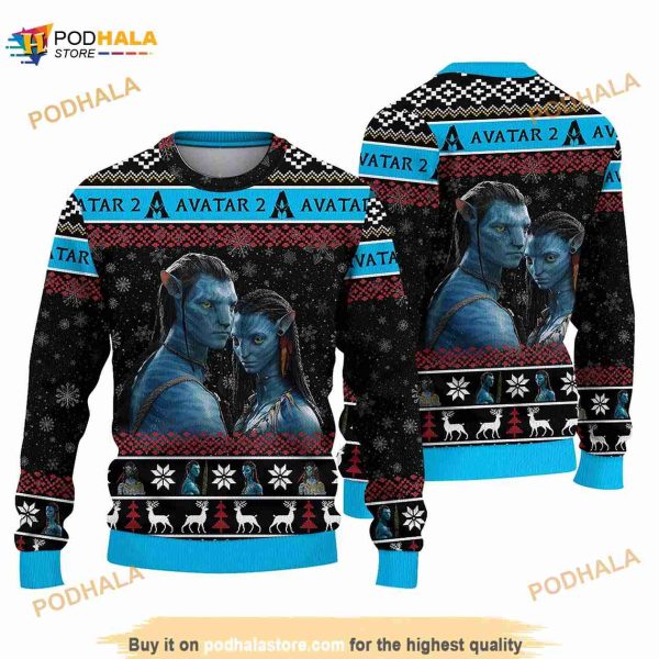 Avatar 2 Jake Sully & Neytiri Ugly Christmas Sweater