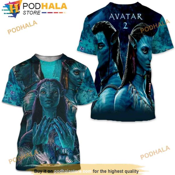 Avatar Water Art Vintage 3D Shirt, Avatar Pandora Flight Of Passage Tees