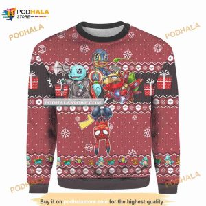 Avengers Pikachu Superheroes Ugly Christmas Sweater, Xmas Gift For Pikachu Fans