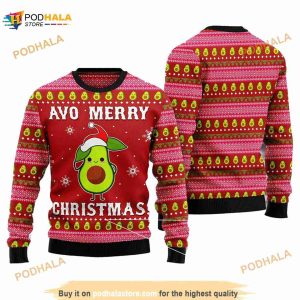 Avo Merry Christmas Ugly Sweatshirt Christmas 3D Sweater