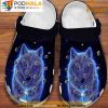 Awesome Brighten Wolf 3D Crocs, Funny Crocs