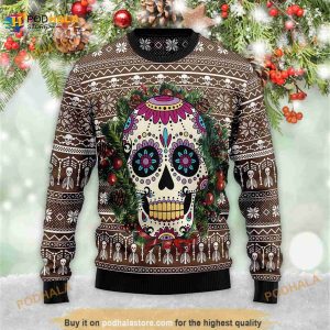 Awesome Sugar Skull Unisex Christmas 3D Ugly Sweater