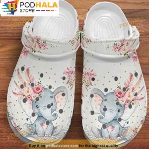 Baby Elephant Cartoon 3D Crocs, Funny Crocs
