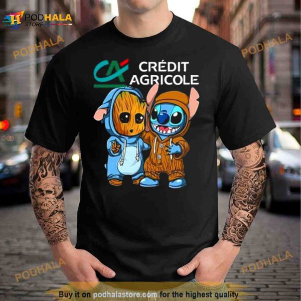 Baby Groot And Baby Stitch Credit Agricole Shirt