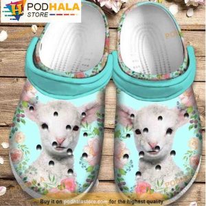 Baby Little Lamb Floral 3D Crocs, Funny Crocs