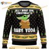Baby Yoda All I Want Mandalorion Star Wars Christmas Ugly Sweater