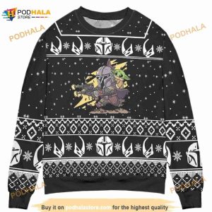 Baby Yoda Boba Fett The Mandalorian Green Bay Packers Ugly Christmas Sweater  - Trends Bedding