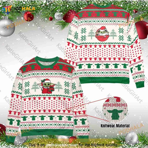 Baby Yoda Christmas Unisex Ugly Sweater, Baby Yoda Unisex Sweatshirt