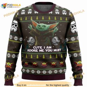 Baby Yoda Cute Mandalorion Star Wars Ugly Christmas Sweater