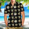 Baby Yoda Funny Hawaiian Shirt, Grogu Mandalorian Summer Shirt, Yoda Spaceship Shirt