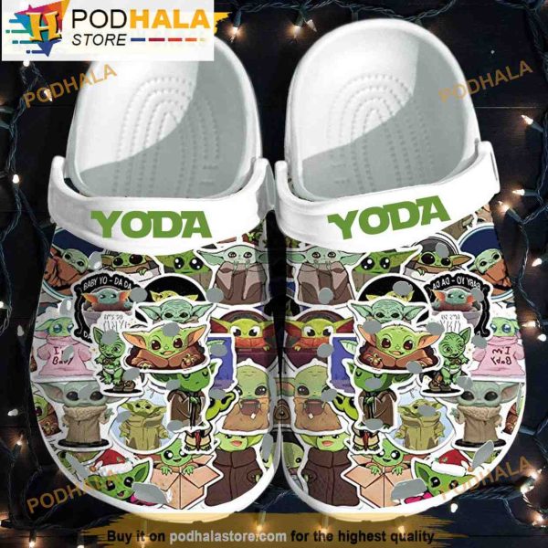 Baby Yoda Get In Loser Cartoon Funny 3D Crocs, Funny Crocs