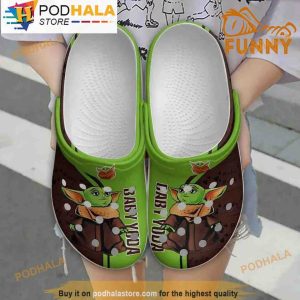 Baby Yoda Green Yoda 3D Crocs, Funny Crocs