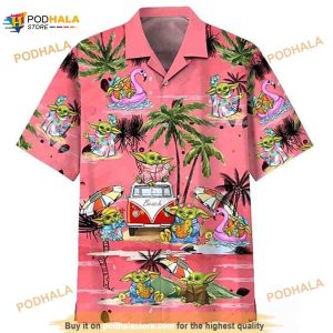 Baby Yoda Hawaii Shirt, Baby Yoda Beach Shirt, Baby Yoda Aloha Shirt, Vacation Shirt