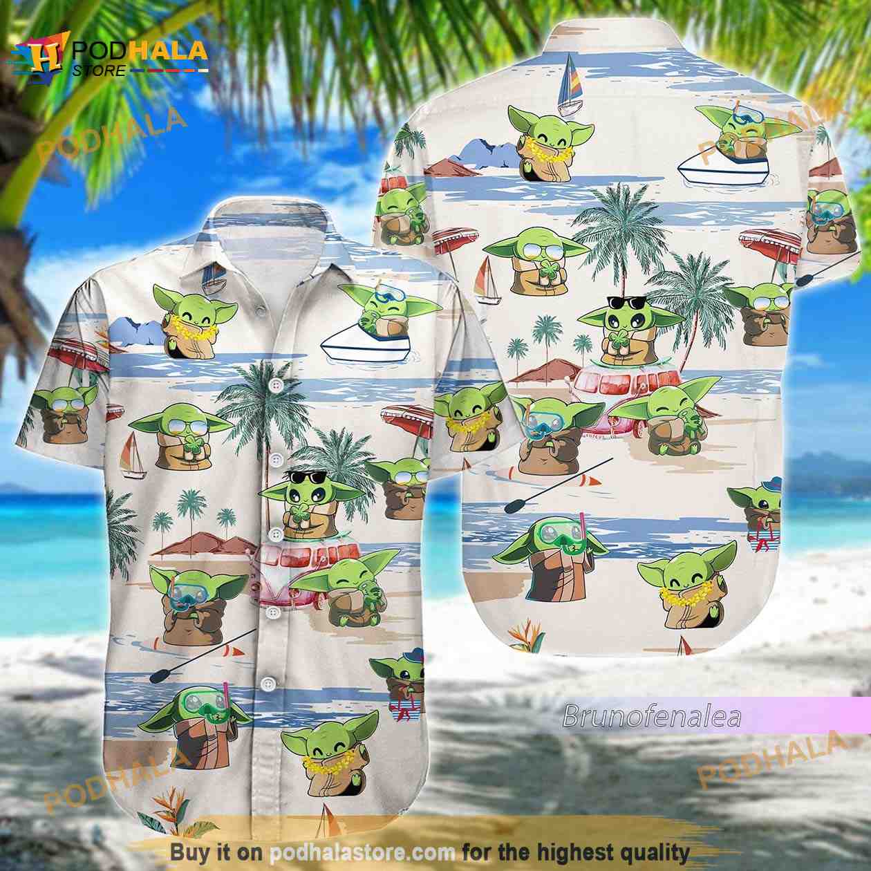 StarWars Disney Tropical Button Hawaiian Shirt