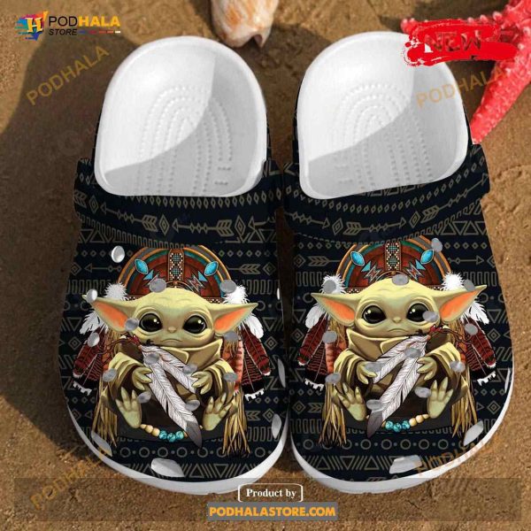 Baby Yoda Native American Gifts For Star Wars Fan Love Independence Us Day Crocs Clog Shoes