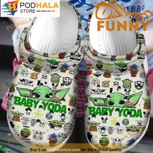 Baby Yoda Star Wars 3D Crocs Crocband Clogs, Funny Crocs