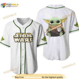 Baby Yoda Star Wars All Over Print Unisex 3D Baseball Jersey