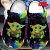 Baby Yoda Watercolor Black For Man And Women Crocs Classic Clog Shoes
