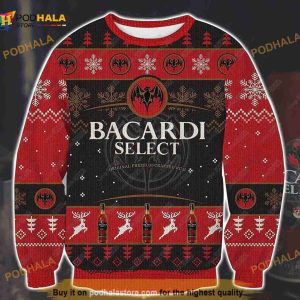 Bacardi Select Crafted Rum 3D Print Christmas Ugly Sweater