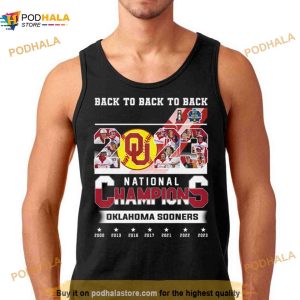 Back To Back To Back 2023 National Champions Oklahoma Sooners 2000 2023 Shirt 2