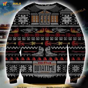 Back To The Future Logo Christmas Ugly Christmas 3D Sweater