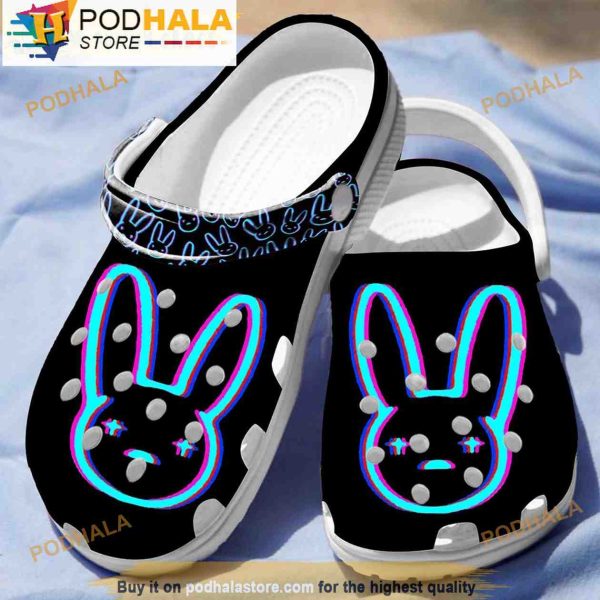 Bad Bunny 3D Crocs, Funny Crocs