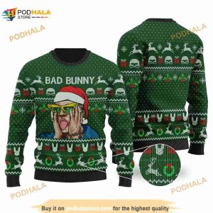 Bad Bunny Ugly Christmas 3D Sweater
